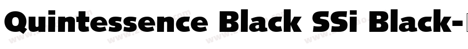 Quintessence Black SSi Black字体转换